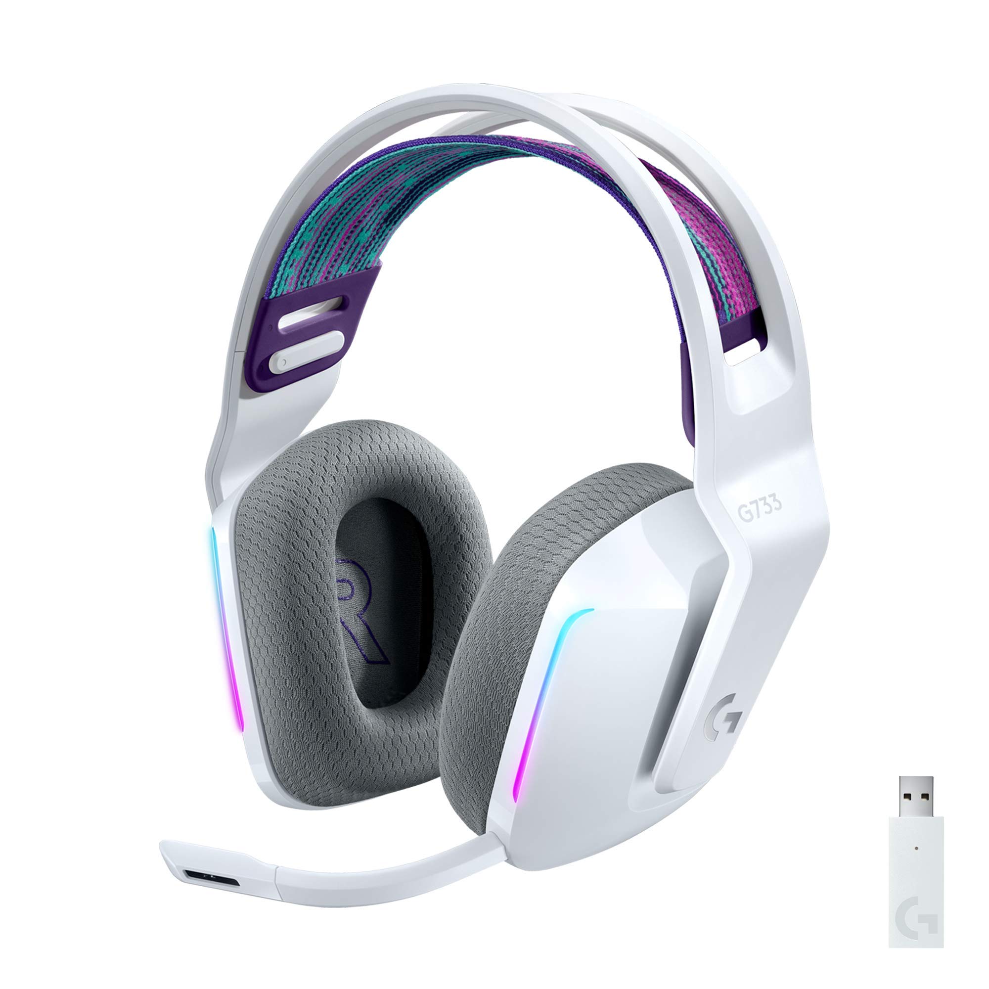 لوجيتك G733 Lightspeed سماعة ألعاب RGB لاسلكية أبيض