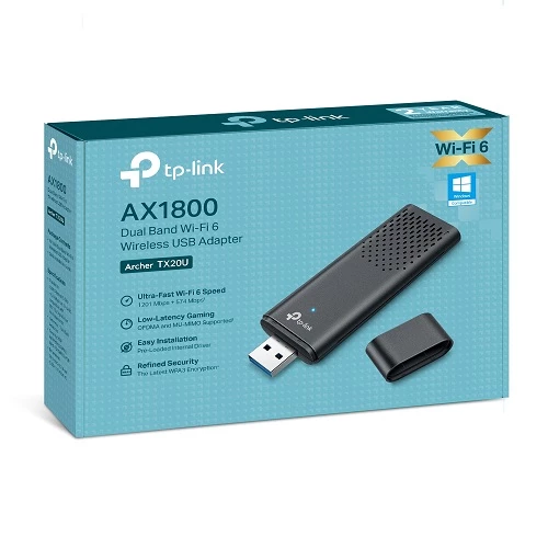 TP-Link AX1800 Dual Band Wi-Fi 6 USB адаптер TX20U