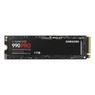 Samsung قرص SSD M.2 NVMe بسعة 1TB 990 Pro (MZ-V9P1T0BW)
