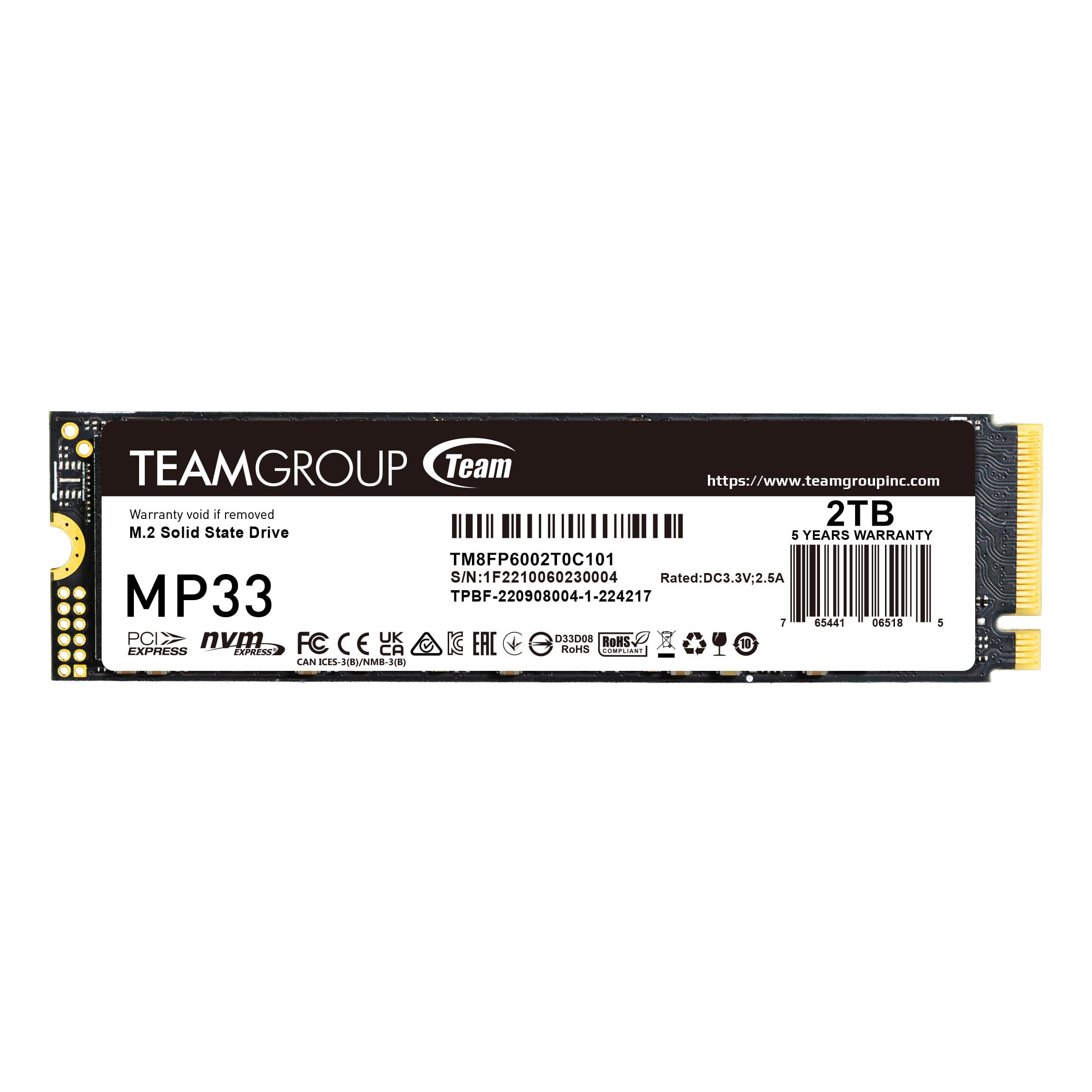 Team Group قرص SSD M.2 NVMe بسعة 2TB MP33 (MP33)