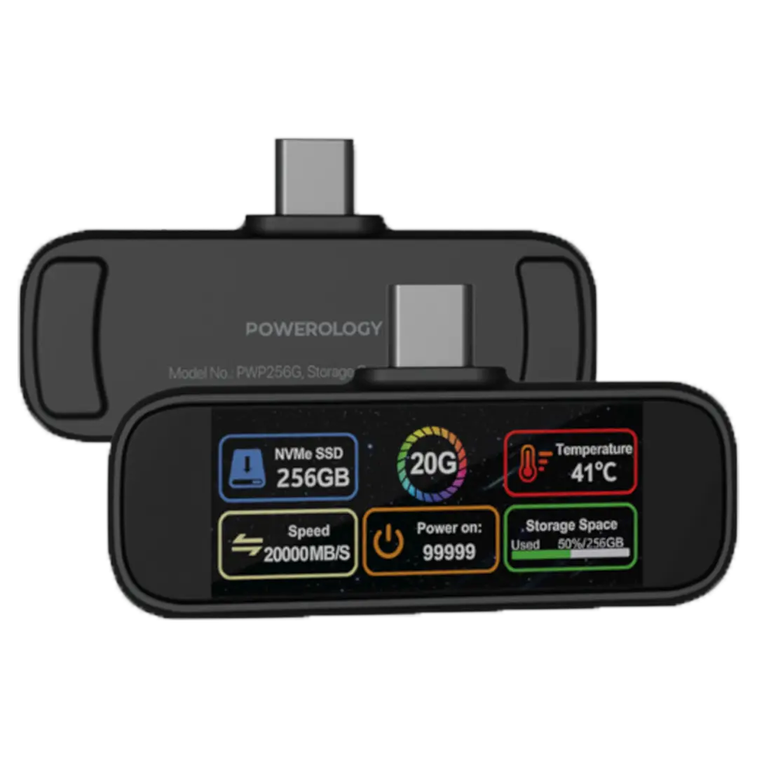 قرص Powerology Vaultx SSD محمول صغير 512GB