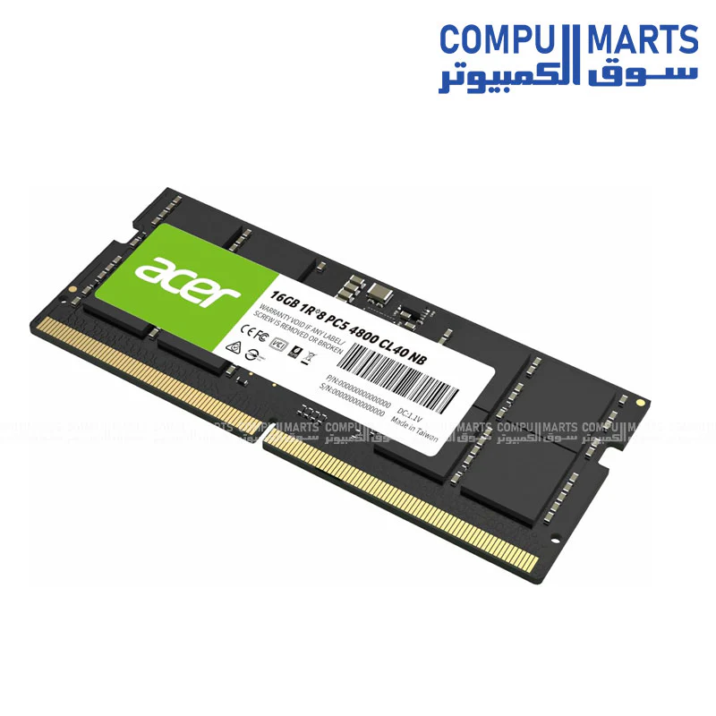 Acer ذاكرة RAM ‏16GB DDR5 Laptop 4800