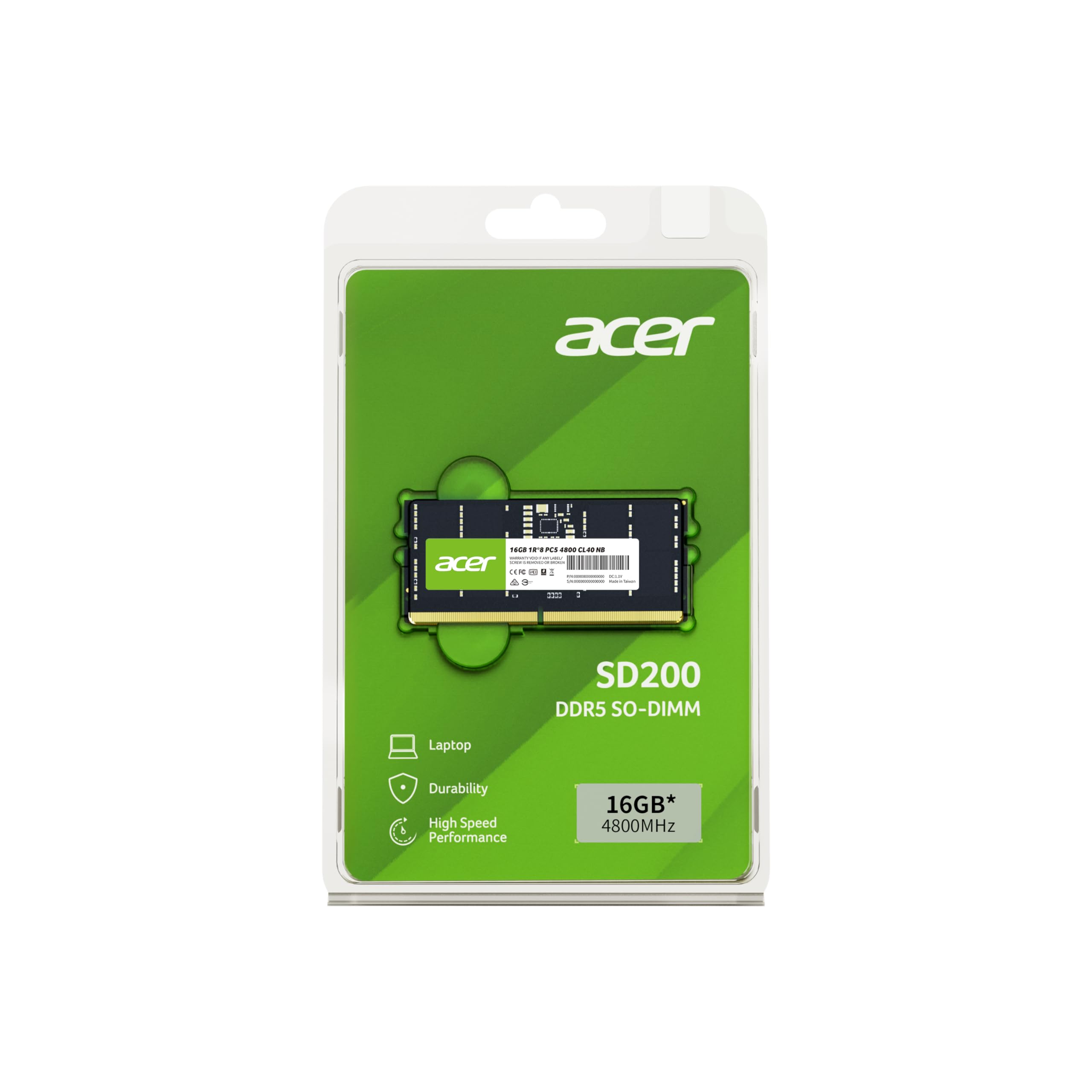 Acer ذاكرة RAM ‏32GB DDR5 Laptop 4800